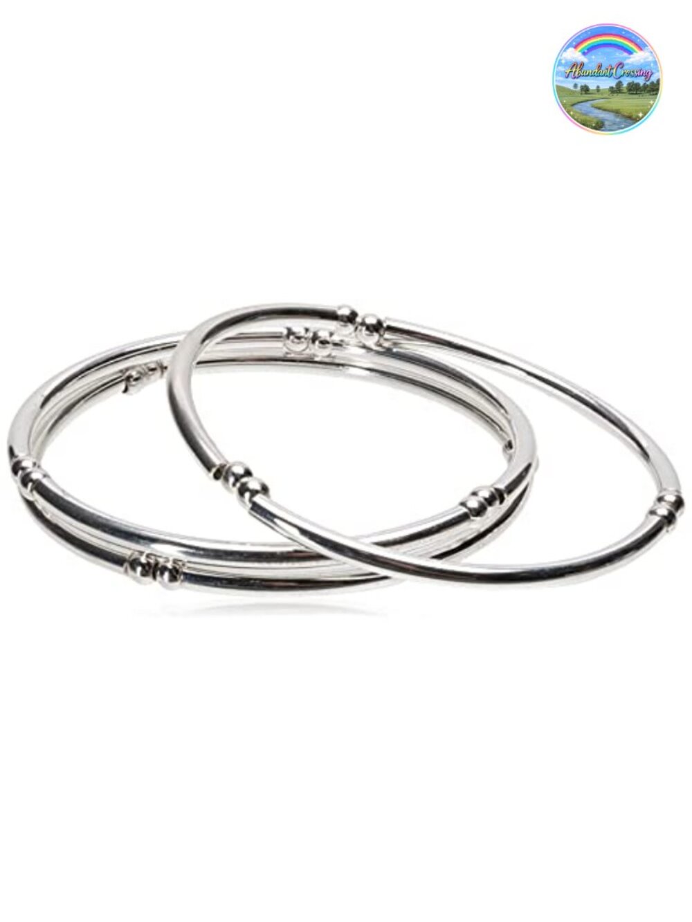 Multi Row Stretch Bangle Bracelets Set of 3 Layered Stackable Bangles